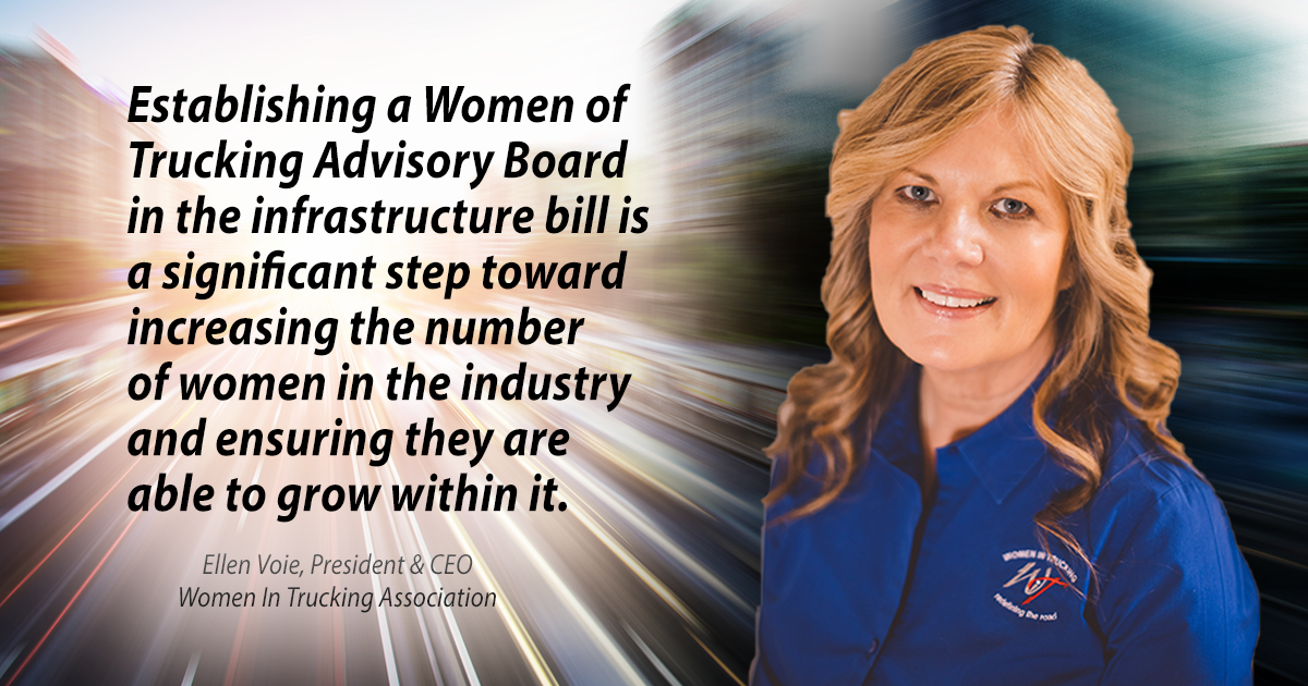 Women In Trucking Association Hails Inclusion of Gender Diversity Measures in Infrastructure Package