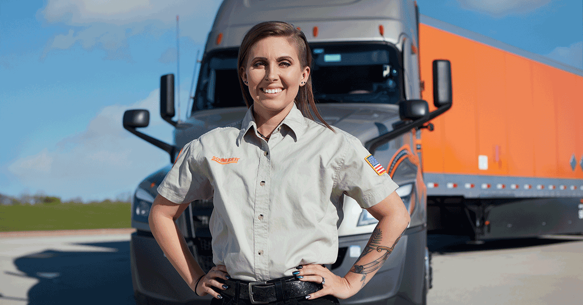 Schneider’s KayLeigh McCall selected as Women In Trucking’s Driver Ambassador